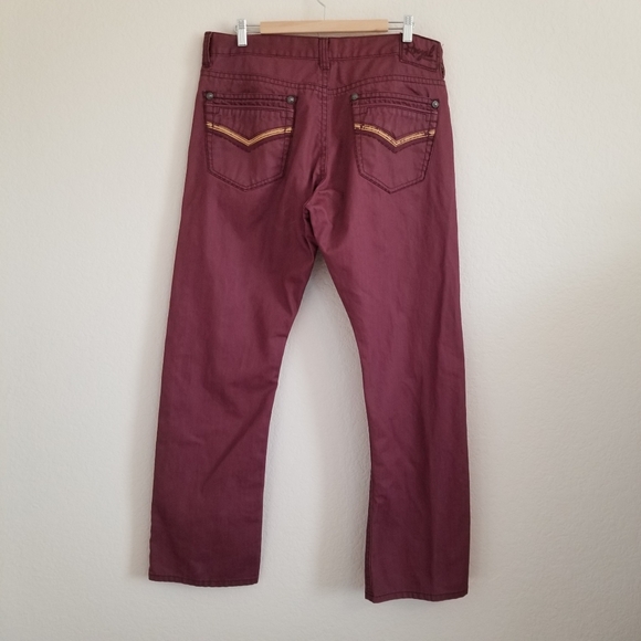 Royal Premium Burgundy Jeans 40x32 - Picture 3 of 5